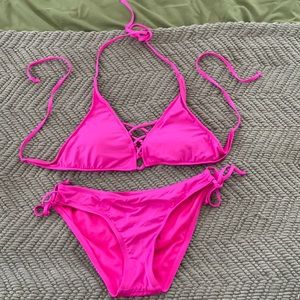 Mossimo hot pink bikini in medium/large.